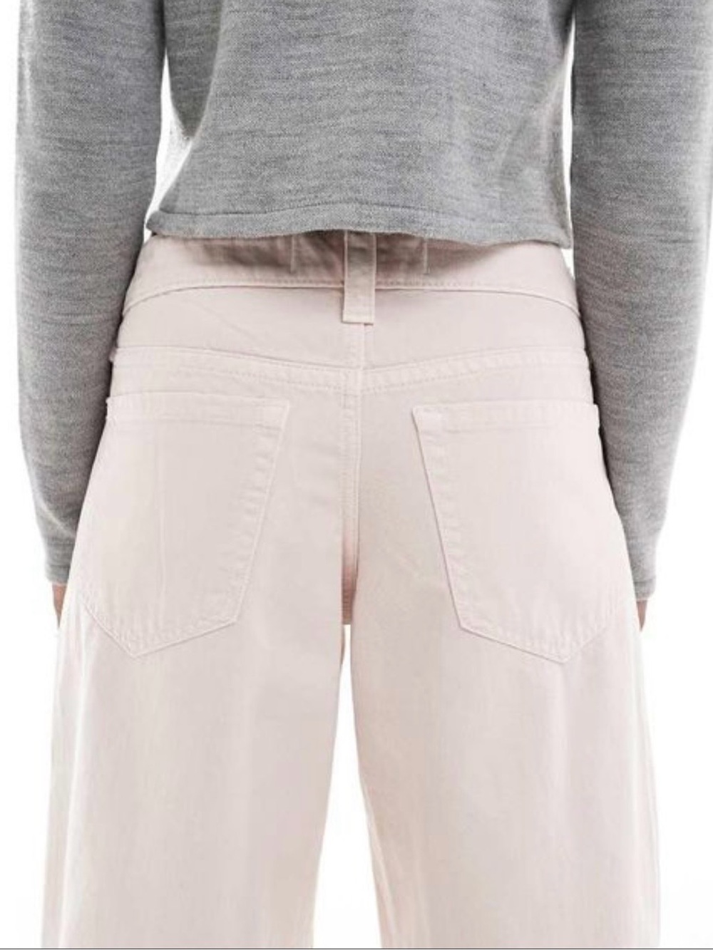 Holister Low Rise Super Baggy Pink Jean, Size 28